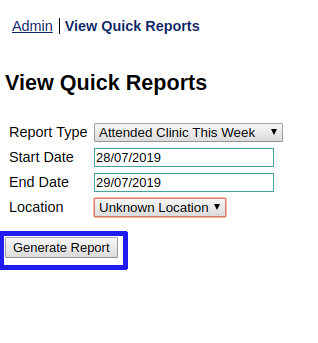 creating a quick report