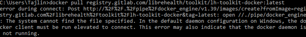 docker not started error
