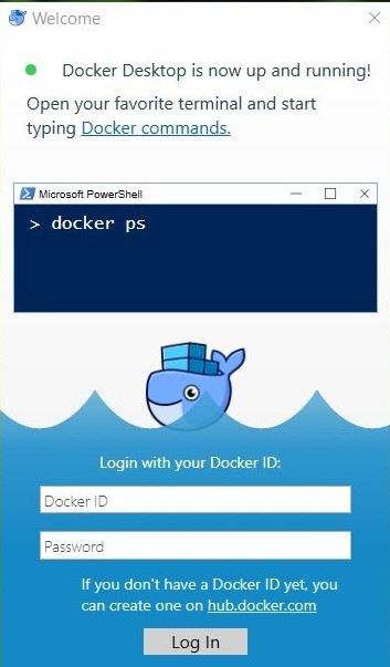 logging in to docker