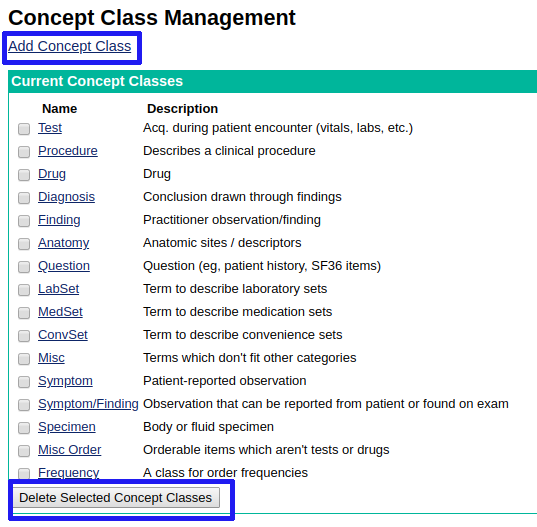 manage concept classes