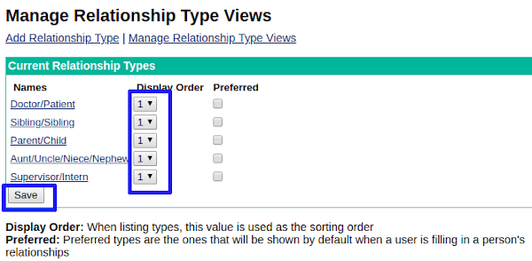 relationship type views