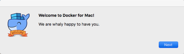 open the Docker installer